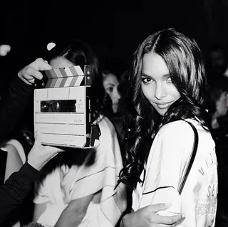 Ready for Her Close-Up - No sign of pre-runway jitters here! Check out Lais Ribeiro’s sweet smile.  (Photo: Victoria Secret via Instagram)