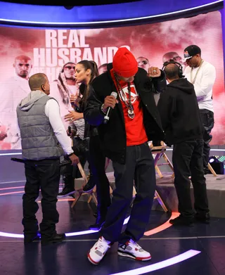 Nick Cannon Gets It In! - Actor Nick Cannon gets up and dances on 106. (Photo:&nbsp; Bennett Raglin/BET/Getty Images for BET)