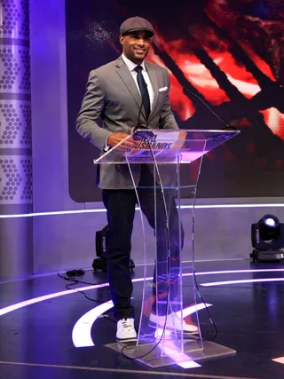 Roasting - Actor Boris Kodjoe gets ready to roast his castmates on 106. (Photo:&nbsp; Bennett Raglin/BET/Getty Images for BET)
