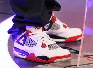 Js On His Feet - Nelly's coming for Bow Wow with the Js on his feet. (Photo:&nbsp; Bennett Raglin/BET/Getty Images for BET)