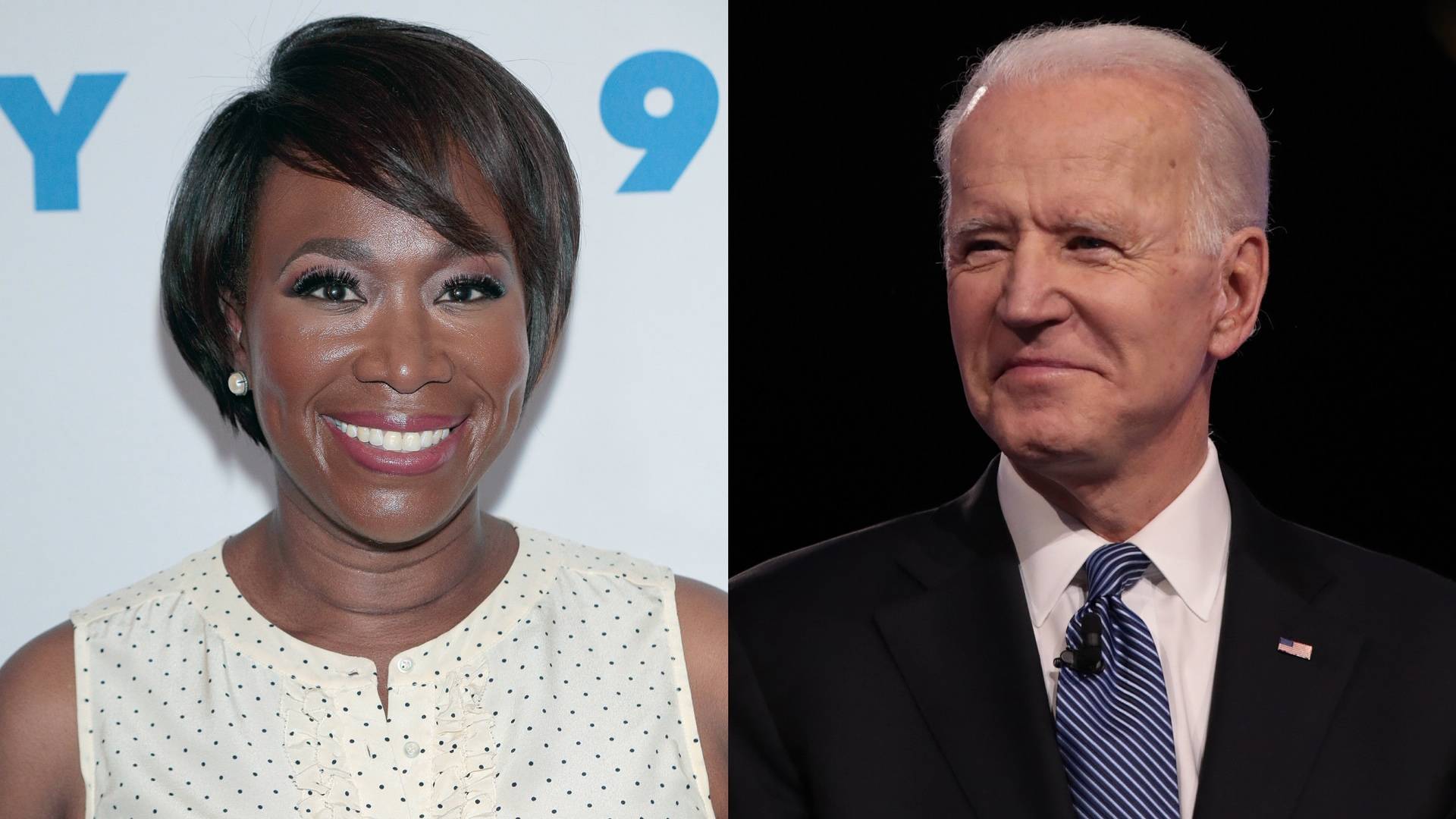 Joy Reid and Joe Biden on BET Buzz 2020.