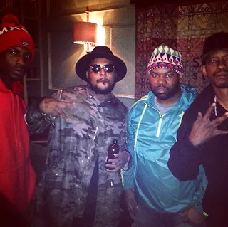 Raekwon @raekwon - &quot;East coast/ west coast connection wit schoolboyq jayrock N kurupt!&quot;Raekwon links up with some fellow rap OG'z.(Photo: Raekwon via Instagram)