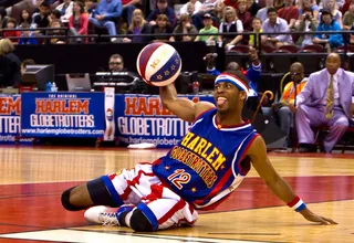 Fly High - Harlem Globetrotter Ant Atkinson hits 106 tonight!(Photo: CSM /Landov)