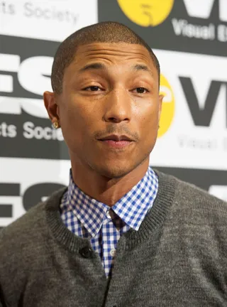 Pharrell Williams @pharrell - Tweet: "No words for how grateful I am these legends joined me 2nite #NBAAllstar @snoopdogg @iamdiddy @derrtymo @BustaRhymes pic.twitter.com/9xEffabPe4. (Photo: Valerie Macon/Getty Images)
