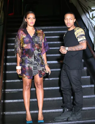 Rip 106 - Hosts Bow Wow and Angela Simmons look like they're about to rip the runway on 106.&nbsp;(Photo by Bennett Raglin/BET/Getty Images for BET)