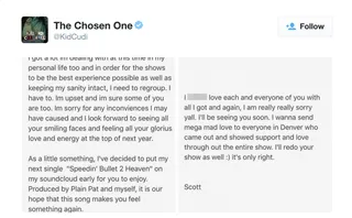 Step Back - Sometimes you've got to reevaluate your mission along the way.&nbsp;(Photo: Kid Cudi via Twitter)