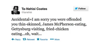 Ta-Nehisi Coates (@tanehisi) - (Photo:Ta-Nehisi Coates via Twitter)