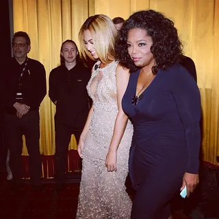 Power Women - Oprah is one of the most powerful women in media and Beyoncé is an international superstar. The two arrived side by side for the premiere of Bey's HBO documentary Life Is But a Dream.&nbsp;&nbsp; (Photo: Instagram via Beyonce)