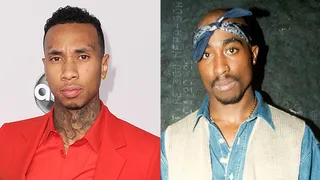 Tyga feat. Jadakiss, "Hit 'Em Up" - Tyga’s&nbsp;Hotel California had unreleased&nbsp;Tupac&nbsp;vocals. His version of “Hit ‘Em Up" features&nbsp;Jadakiss.(Photos from left: Steve Granitz/WireImage, Raymond Boyd/Michael Ochs Archives/Getty Images)