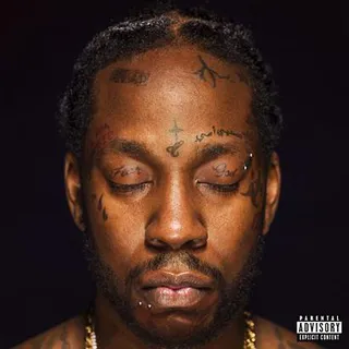 2 Chainz and Lil Wayne -- ColleGrove (2016) - Watch out lil b*tch! Jonathan Mannion is showing off in a big way with the cover art of Lil Wayne’s face tats on 2 Chainz’ head - genius! (Photo: Def Jam Recordings)