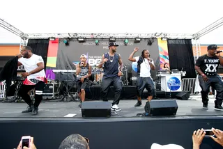 Jam Session - The fellas from Day 26 rocked out to a mix of the throwback hits and new music.(Photo: Earl Gibson/BET/Getty Images for BET)