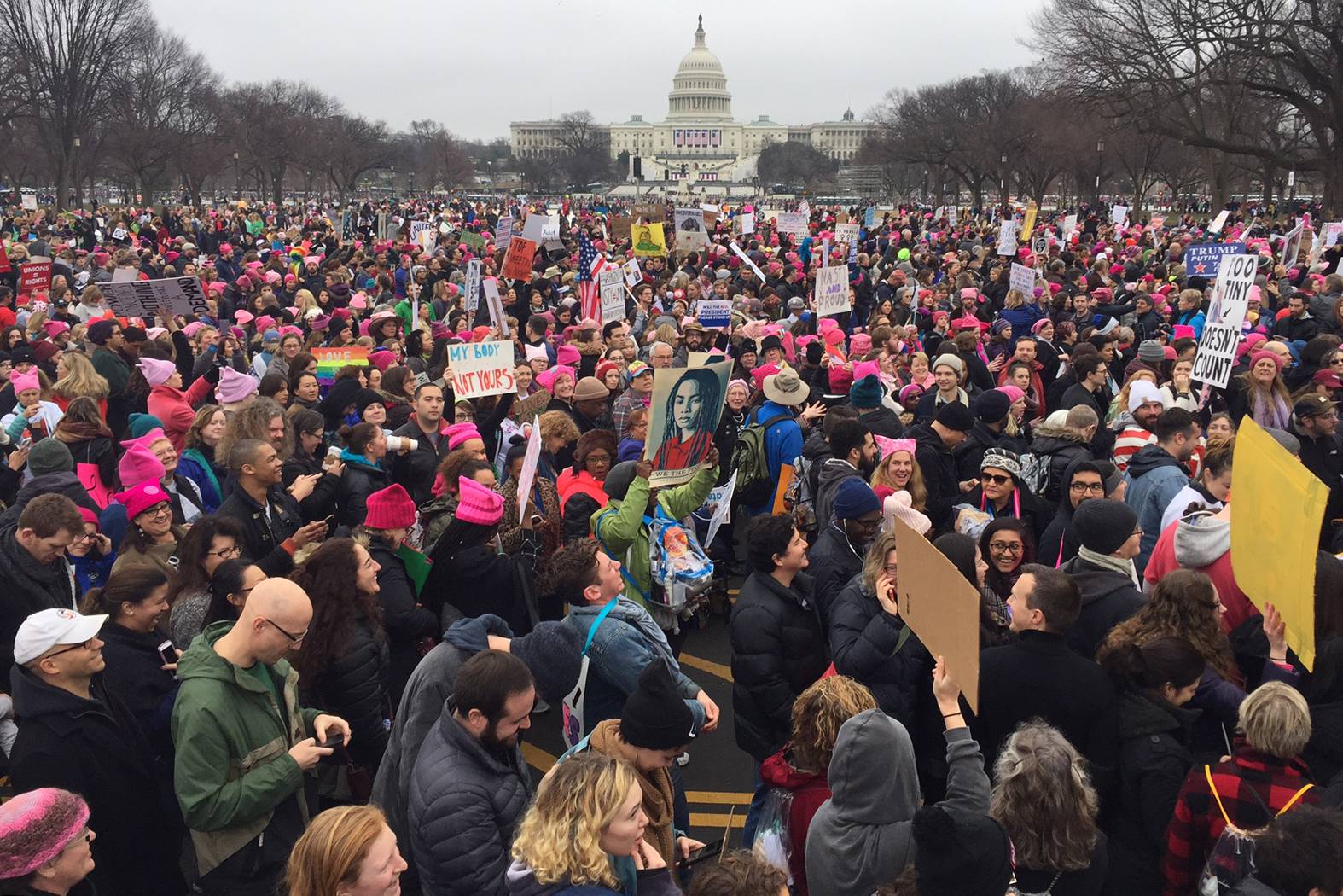 January 21, 2017. Thousands gather to fight for women's rights in D.C. at the Women's March on Washington