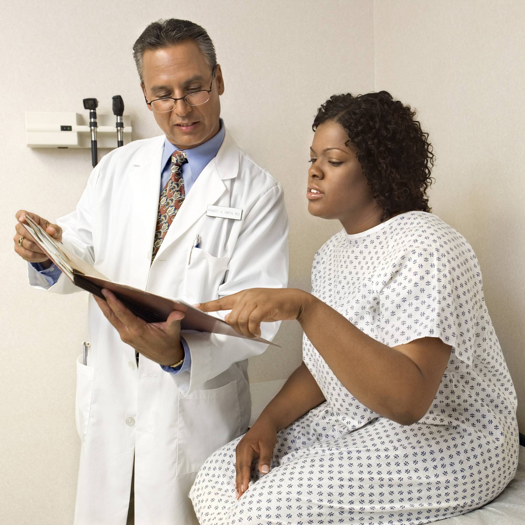 woman visiting doctor