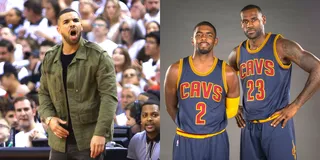 Drake stayed trolling this week during the playoffs slamming Lebron and Kyrie. Here’s a comprehensive history of his tomfoolery on the court-side. - (Photos from left: Vaughn Ridley/Getty Images, Jason Miller/Getty Images)