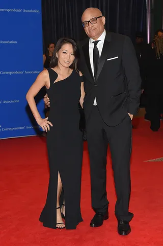 Larry Wilmore - The Nightly Show host attends his first WHC dinner as an anchor with wife Leilani Jones on his arm. (Photo: Michael Loccisano/Getty Images)