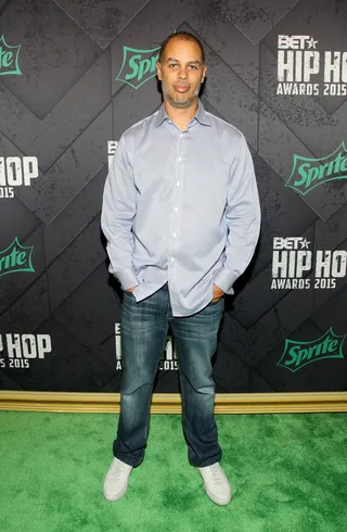 Run the Show&nbsp; - Executive Producer Jesse Collins took a second on the Green Carpet before making this the best Hip Hop Awards yet!(Photo: Bennett Raglin/BET/Getty Images for BET Networks)