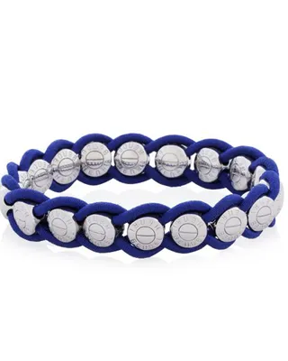 Bendel Rivet Pony - Lend alluring edge to any pulled-back style with this navy and metallic Henri Bendel ponytail wrap.  (Photo: Henri Bendel)