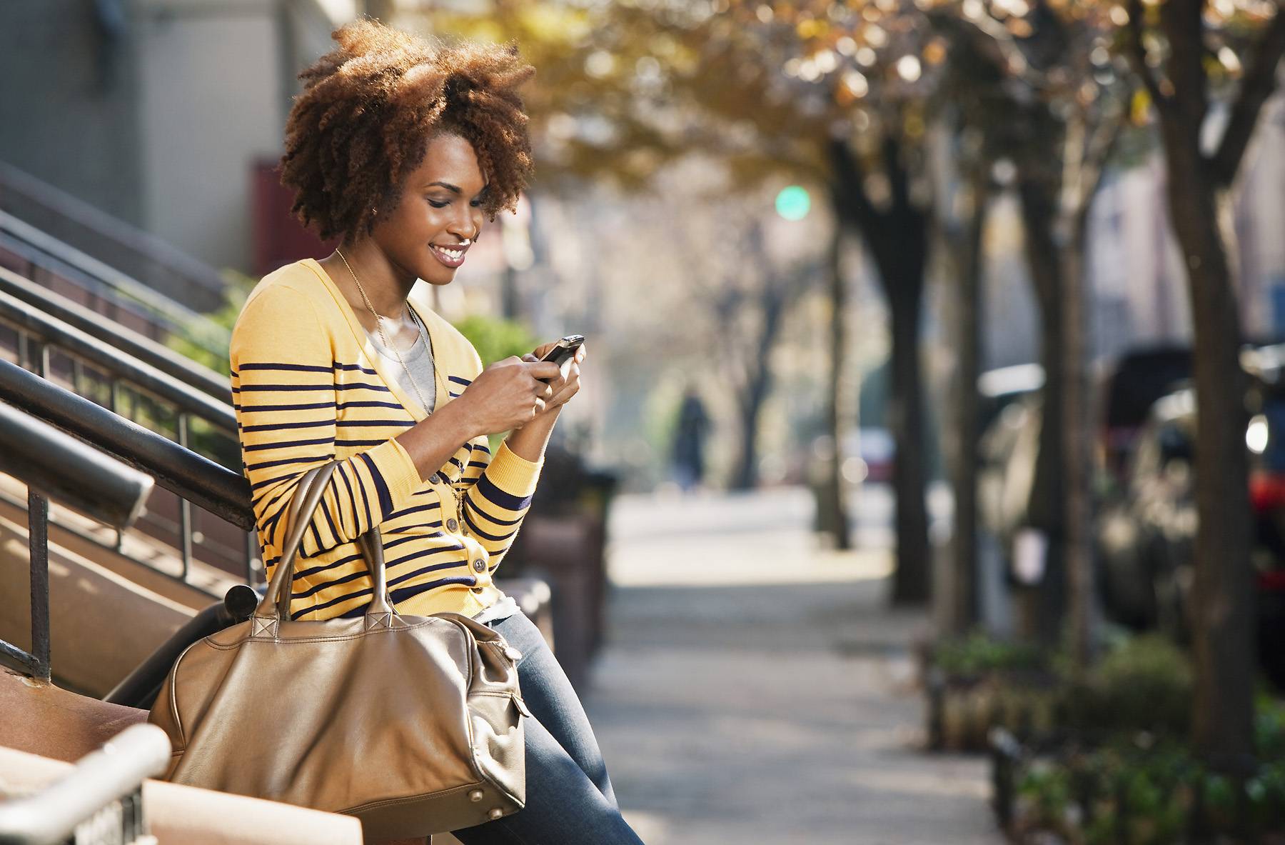 woman on her cell phone