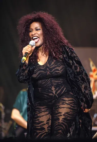 'Ain't Nobody'  - Chaka's 1983 hit record "Ain't Nobody" with Rufus quickly topped the U.S. R&amp;B chart and rose to No. 22 on the US Billboard Hot 100. The song is one that Chaka is most well-known for. (Photo: Mick Hutson/Redferns)