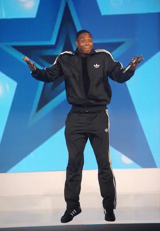 First Take - Doug E. Fresh appeared on ESPN's First Take to speak about the phenomenon of the Dougie as a sports celebration. He was asked to judge the best sport related "Dougie" and gave the honor to Skip Bayless. (Photo: Brad Barket/PictureGroup)