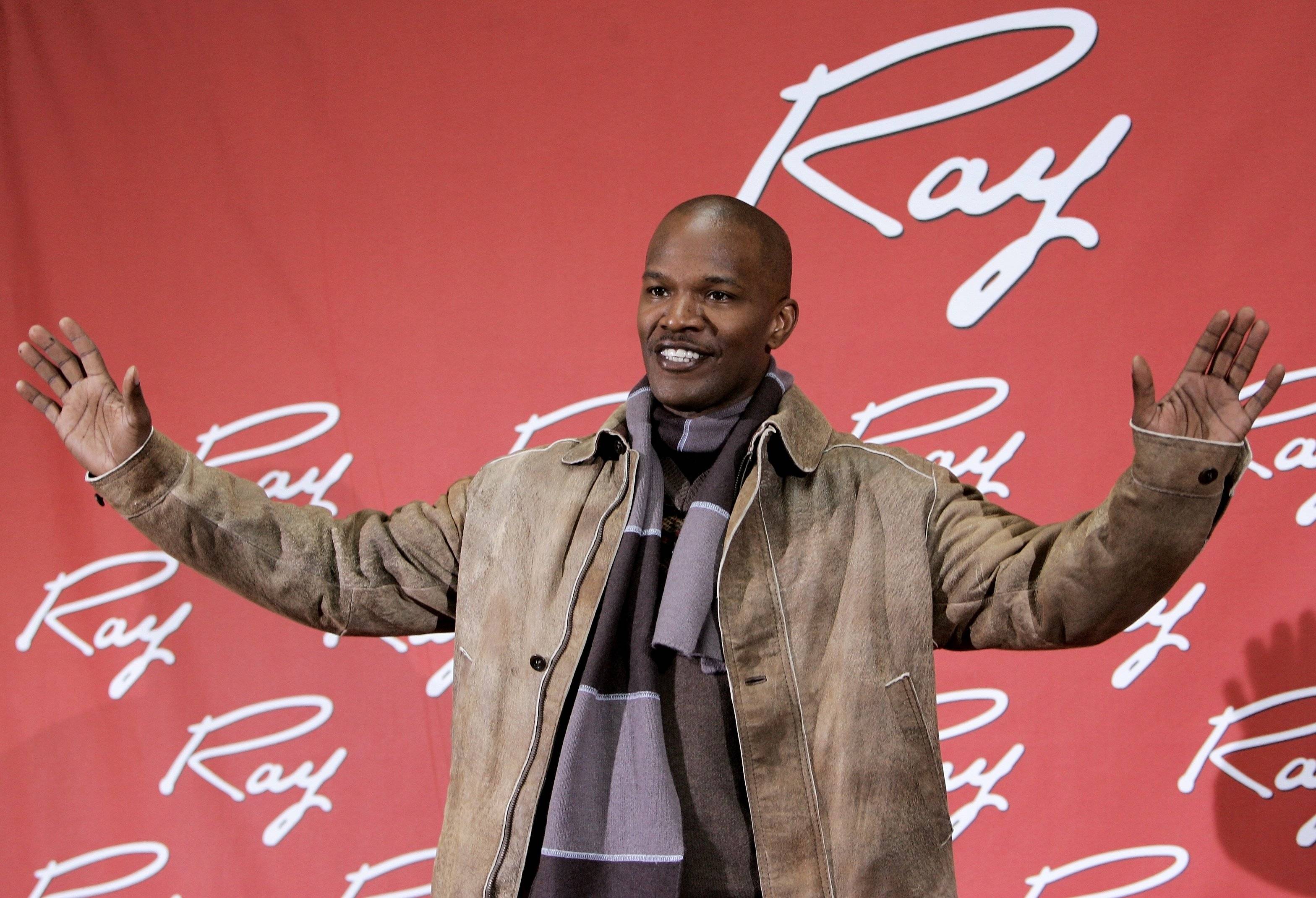 Jamie Foxx was a real-life piano player and singer before he signed on to star in this biopic about the legendary singer Ray Charles.  (Photo:  dpa /Landov)