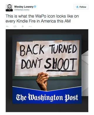 @WesleyLowery - (Photo: The Washington Post via Wesley Lowery via Twitter)