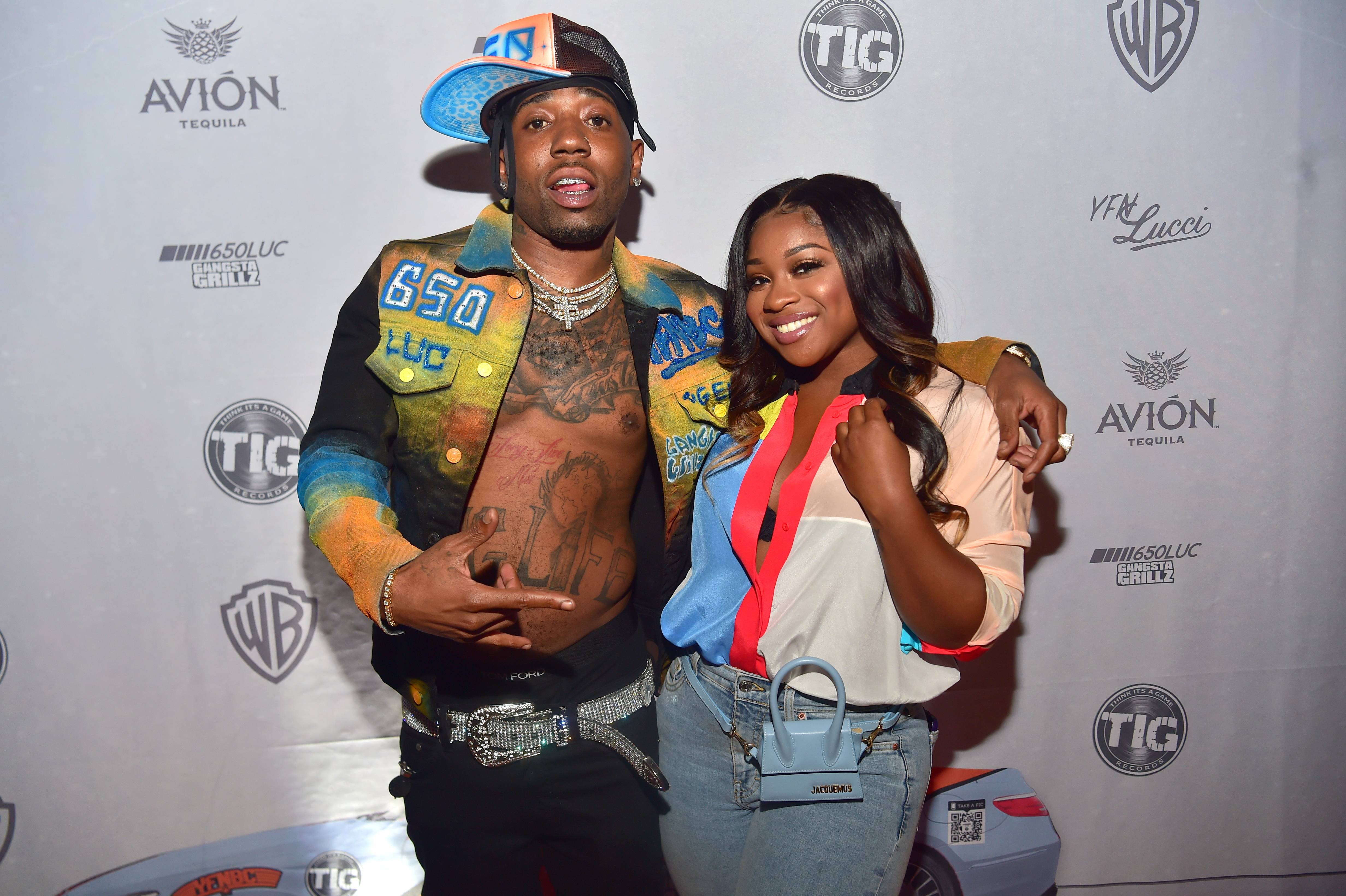 ATLANTA,GA - JUNE 17: YFN Lucci and Reginae Carter attend 650 LUC: Gangsta Grillz Listening Event at The Garage at Tech Square on June 17, 2019 in Atlanta, Georgia.(Photo by Prince Williams/Wireimage)