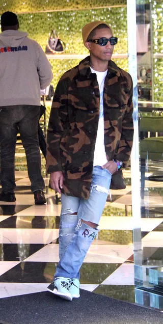 Too Cool for School - Pharrell Williams&nbsp;was spotted out shopping in Beverly Hills.&nbsp;(Photo: WENN.com)