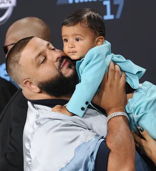 2017:&nbsp;DJ Khaled And Son Asahd Tuck Khaled - BET Awards 2017 (Photo by Jason LaVeris/FilmMagic) (Photo by Jason LaVeris/FilmMagic)