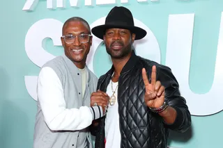 Tommy Davidson (left) poses with Darrin Henson. - (Photo by Leon Bennett/Getty Images for BET)