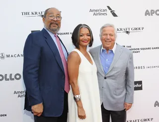 New England Patriots Owner/ Apollo Board Member Robert Kraft With Richard Parsons and Jonelle Procope - (Photo: Shahar Azran)