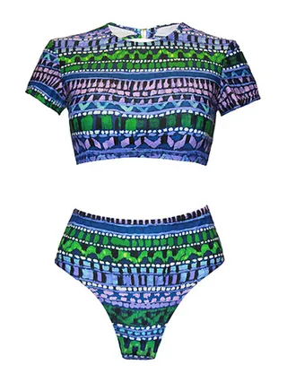 Sporty - Suits that make you want to move — and are sturdy enough to do so — were big on the runways this year. There are also more traditional-shaped suits made of high-performance materials like neoprene. We love this one from Canadian-Nigerian designer Andrea Iyamah.&nbsp; (Photo: Andrea Iyamah)