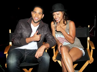 On the Other Side of the Camera - Meagan Good makes her directing debut with Glee's Dijon Talton's first music video for his single "Wild Out" at Empire Night Club in Hollywood.   (Photo: ©PacificCoastNews.com)