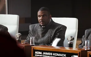 Tyler Perry: Star Trek (2009) - Perry was cast as the stoic Admiral Richard Barnett for his cameo in&nbsp;Star Trek. (Photo: Paramount Pictures)&nbsp;