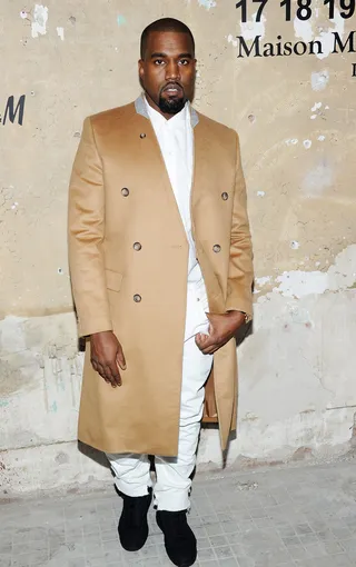 What's That Jacket, Margiela? - Kanye West attends the Maison Martin Margiela with H&amp;M global launch event at 5 Beekman in New York City.(Photo: Jamie McCarthy/Getty Images for H&amp;M)