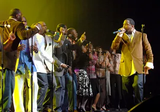 Walk In Your Blessing - Hezekiah Walker rocks the stage for the Super Bowl Gospel Celebration. (Photo by Rick Diamond/NFL for Results Inc)