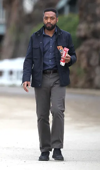 Leading Man - Chiwetel Ejiofor&nbsp;is&nbsp;captured on the set of The Secret in Their Eyes in Los Angeles.(Photo: Miguel Aguilar, PacificCoastNews)