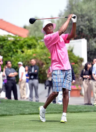 Samuel L. Jackson's Favorite Things - He's such an avid golfer that there's a clause in his contracts that permits him to easily access golf courses no matter the film shoot's location.   (Photo: Michael Buckner/Getty Images for George Lopez)