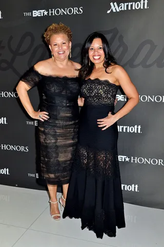 Making Bosshood Look Good - Chairman and CEO of BET Netoworks&nbsp;Debra Lee&nbsp;poses with Marriott representative Cherilyn Williams.&nbsp;(Photo: Kris Connor/BET/Getty Images for BET)