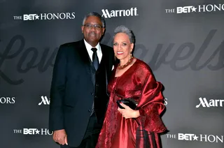 Knowledge + Power - James Stanton and honoree Dr. Johnnetta Betsch Cole&nbsp;get ready for their close-up.&nbsp;(Photo: Kris Connor/BET/Getty Images for BET)