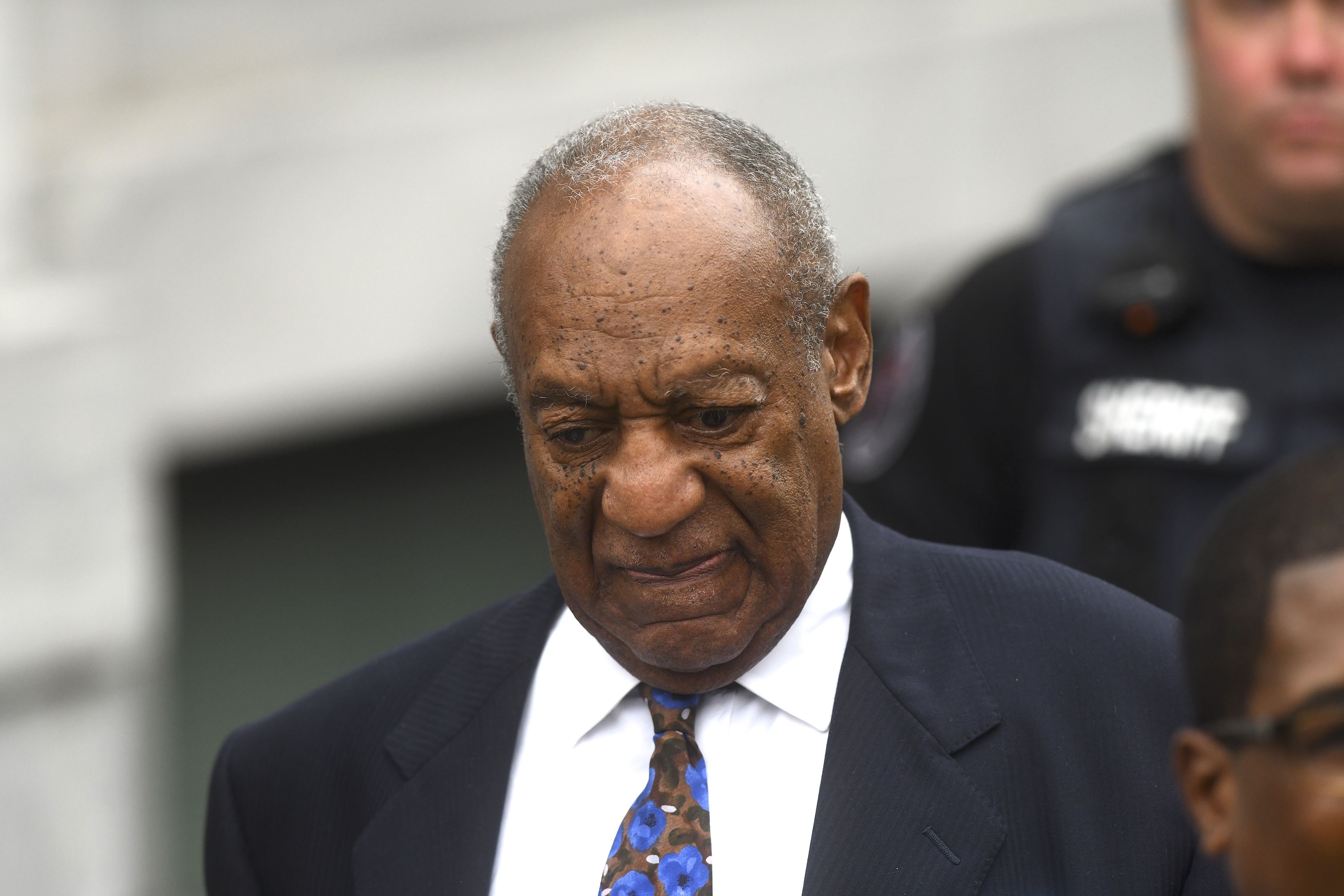 NORRISTOWN, PA - SEPTEMBER 24:  Bill Cosby departs the Montgomery County Courthouse on the first day of sentencing in his sexual assault trial on September 24, 2018 in Norristown, Pennsylvania.  In April, Cosby was found guilty on three counts of aggravated indecent assault for drugging and sexually assaulting Andrea Constand at his suburban Philadelphia home in 2004.  60 women have accused the 80 year old entertainer of sexual assault.  (Photo by Mark Makela/Getty Images)