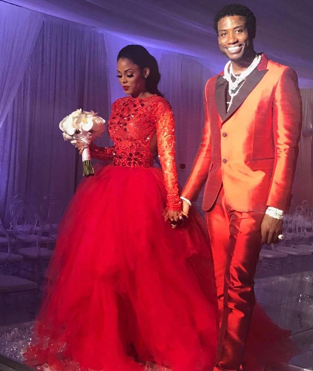 keyshia ka'oir red dress Keyshia Ka'Oir and Gucci Mane fashion style
