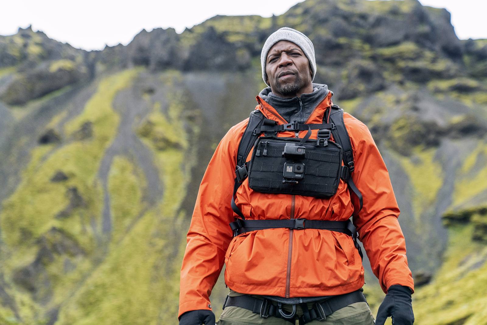 Terry Crews stands victorious as his journey comes to an end. (National Geographic/Ben Simms)