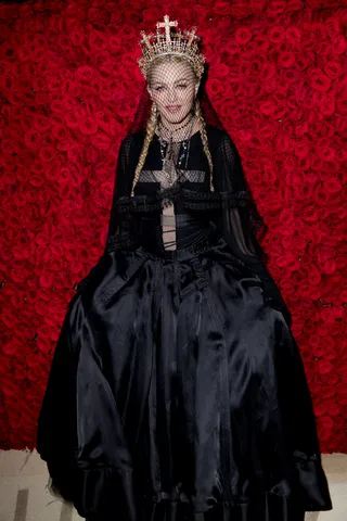 Madonna - Madonna back at it again at the Met Gala. We're still assessing our feelings on this fit.&nbsp; (Photo: Kevin Tachman/Getty Images for Vogue)