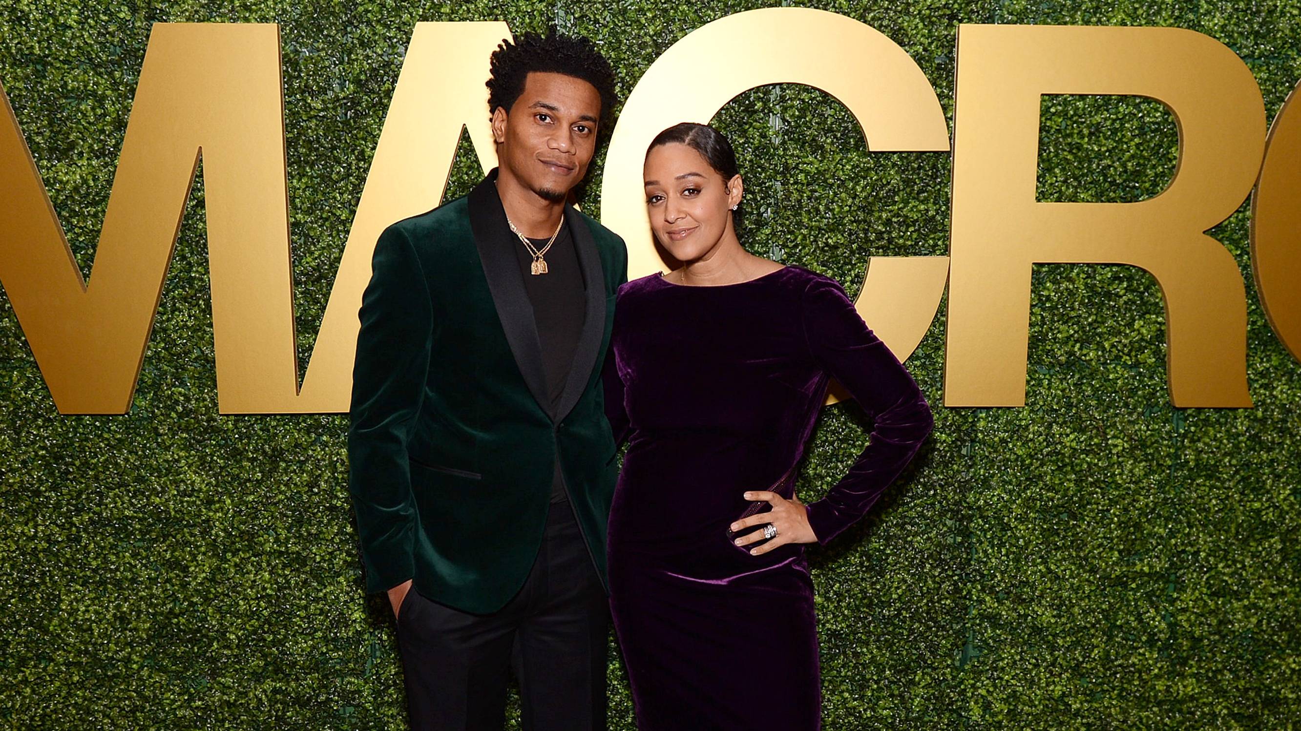 Cory Hardrict and Tia Mowry attend the 3rd Annual MACRO Pre-Oscar Party on Feb. 06, 2020.