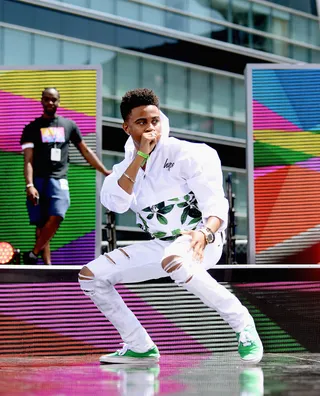 Marz Rocks the Crowd - Marz performs onstage during 106 &amp; Park Live sponsored by Denny's &amp; M&amp;M's during the 2016 BET Experience at Microsoft Square. He had the crowd jumping. &nbsp;(Photo: Matt Winkelmeyer/Getty Images for BET)