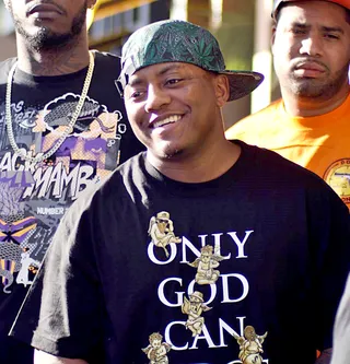Cassidy outside a Battle Rap Press Conference