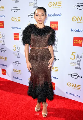 Logan Browning In&nbsp;Michael Kors - (Photo: Earl Gibson III/Getty Images for NAACP)