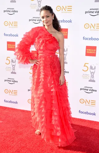 Thandie Newton In&nbsp;Valentino - (Photo: LISA O'CONNOR/AFP/Getty Images)