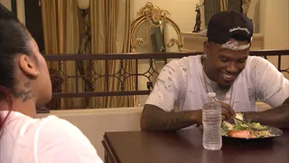 Keyshia and Daniel Share a Laugh - Is this really happening?   (Photo: BET)